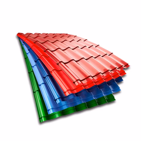 Chapa de aço galvanizado com revestimento colorido Dx51d Metal/Gi Cobertura ondulada